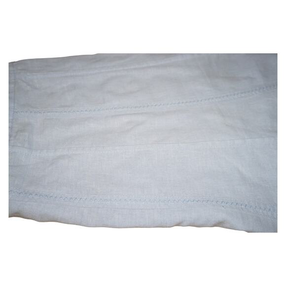 Dalia Collection Light Blue Linen Blend Midi Skirt Size 8 - Picture 13 of 13